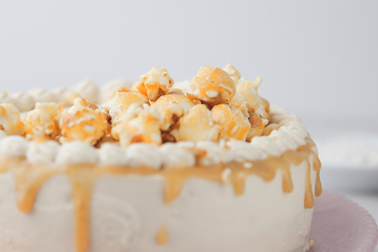 UK South East food photography - white elegant caramel sponge cake