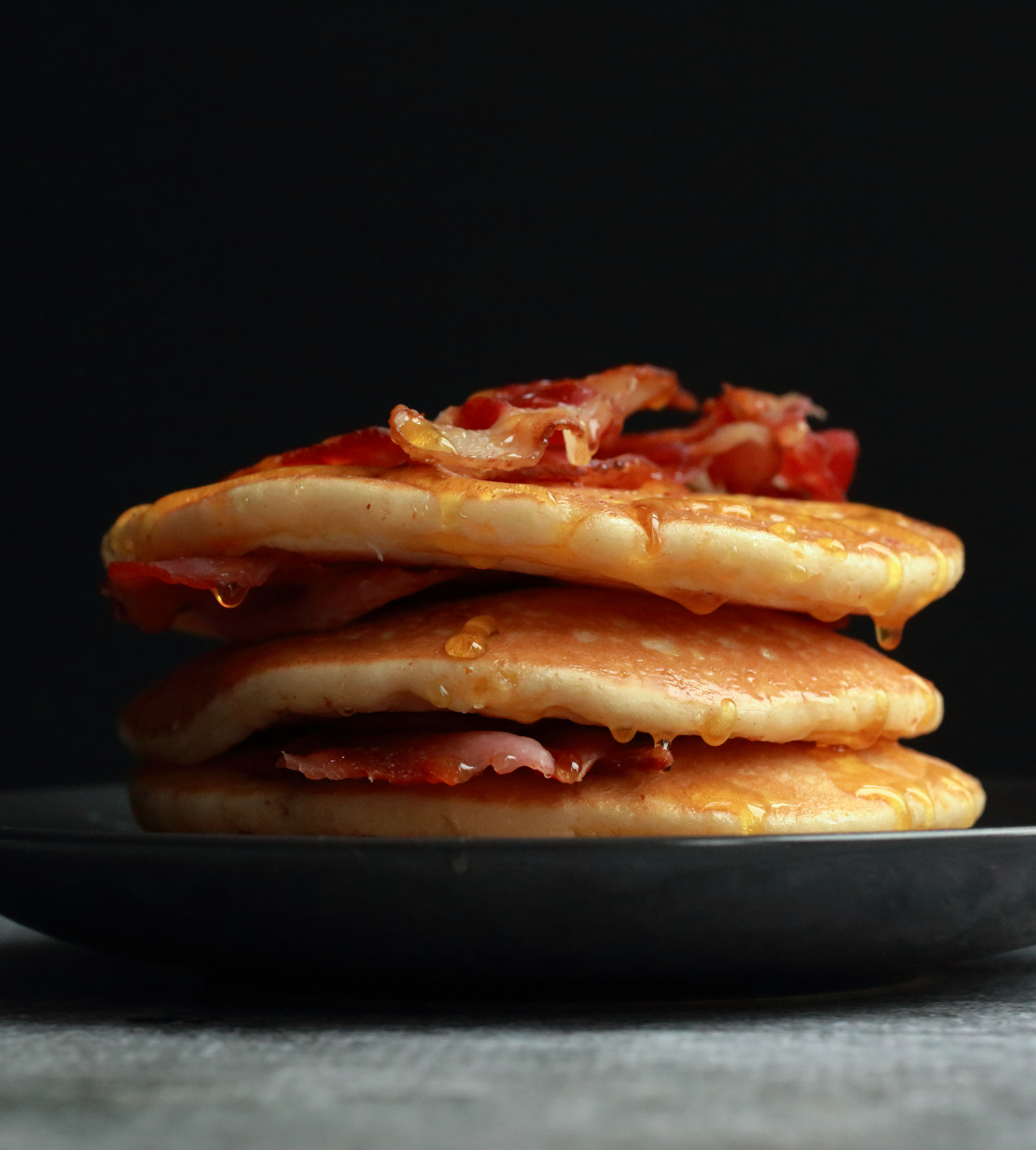 UK South East food photography - Honey Dripping stacks of pancakes UK South East food photography - Honey dripping stacks of pancakes